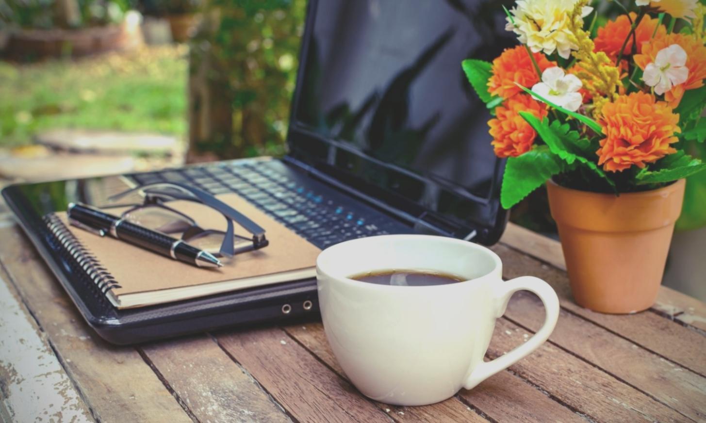 Student accessing online learning platform on laptop